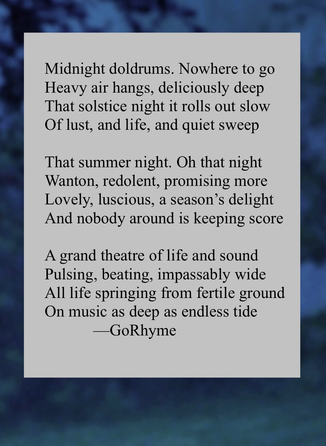 Poetry by Kelly Gray